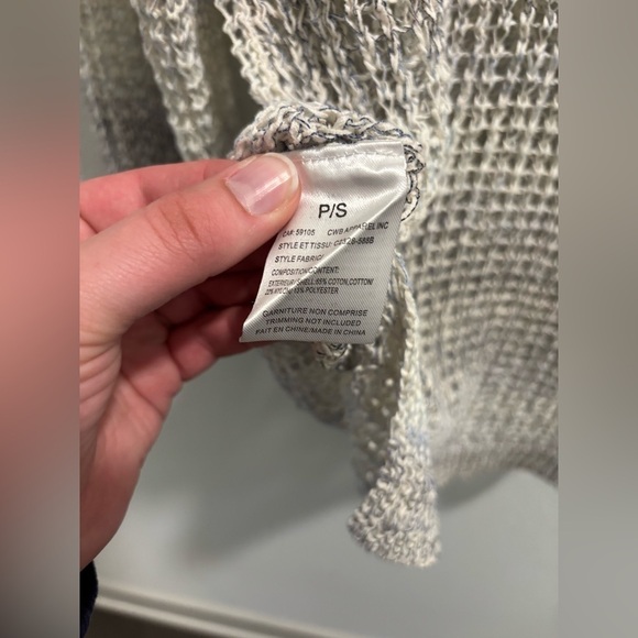 NWT Charlie B Denim Crochet Sweater, size S - Picture 7 of 7